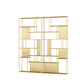 Modern Iron Geometric Shelf Living Room 78.74" Height Bookshelf Gold Clearhalo 'Bookcases' 'furn' 'furn_bookcases' 'Furniture' 'Office Furniture' 5821132