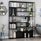 Modern Iron Geometric Shelf Living Room 78.74" Height Bookshelf Clearhalo 'Bookcases' 'furn' 'furn_bookcases' 'Furniture' 'Office Furniture' 5821135