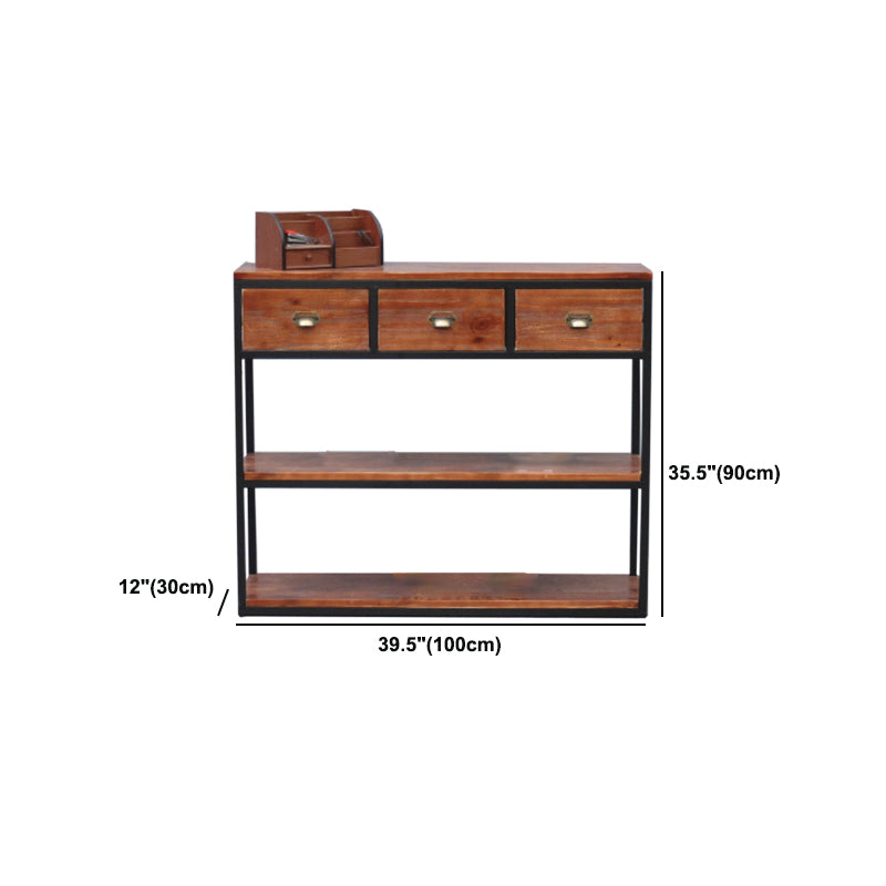 Libreria per mensole a casa aperta in metallo e legno contemporaneo con scaffali