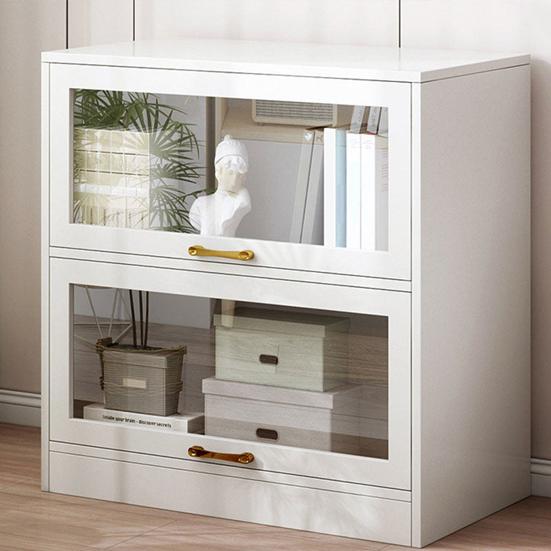 モダンなエンジニアリングウッドシェルフ本棚の床は、ドア付きのホームブックシェルフを閉めた