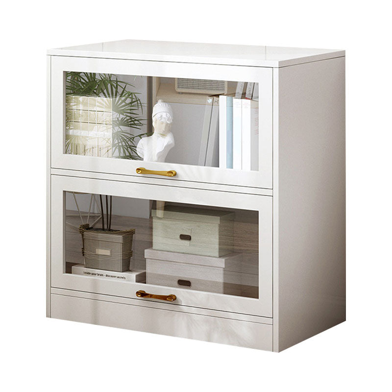 モダンなエンジニアリングウッドシェルフ本棚の床は、ドア付きのホームブックシェルフを閉めた