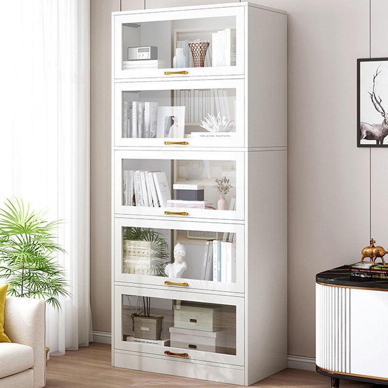 モダンなエンジニアリングウッドシェルフ本棚の床は、ドア付きのホームブックシェルフを閉めた