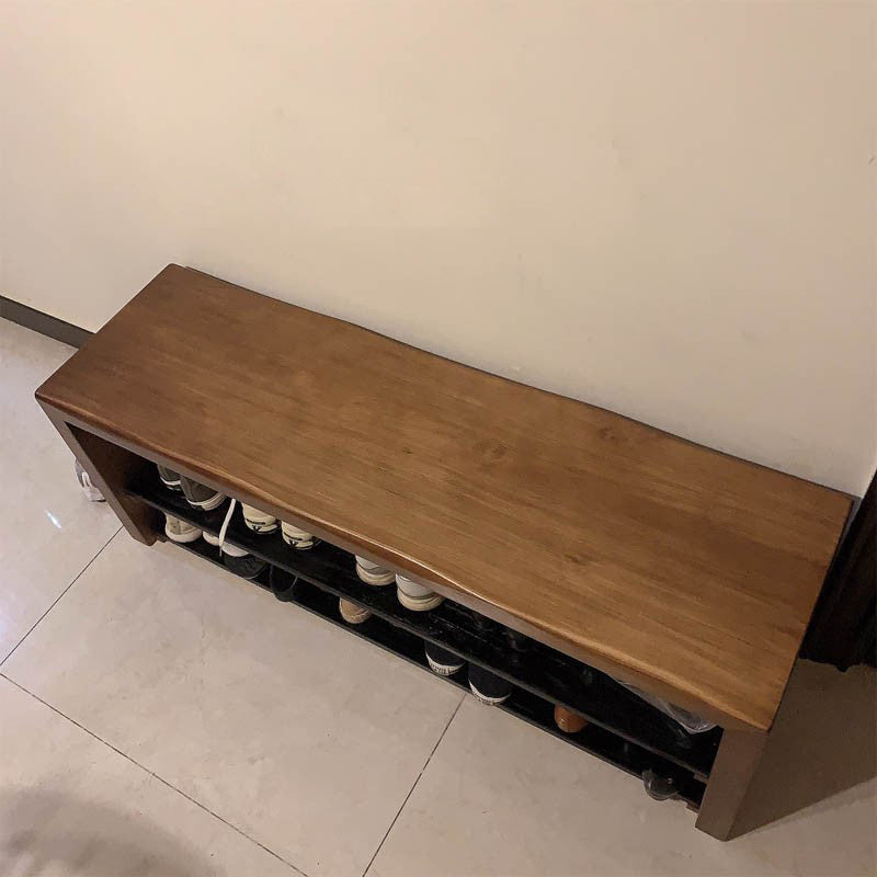 Solid Wood Rectangle Entryway Bench with Storage Entryway and Bedroom Bench Clearhalo 'Benches' 'Chairs & Seating' 'furn' 'furn_benches' 'Furniture' 'Living Room Furniture' 5821414