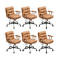 Contemporary Arm Chair Upholstered Adjustable Seat Height Office Chair Coffee 6 Piece Set Clearhalo 'furn' 'furn_office_chair' 'Furniture' 'Office Chairs' 'Office Furniture' 'office_chair' 5821453