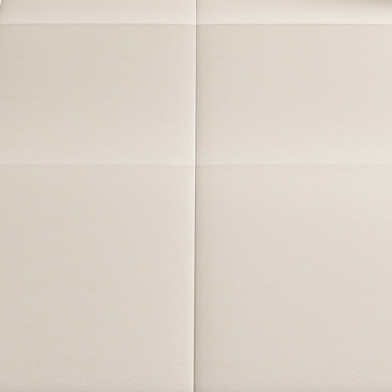 フェイクレザーソファ染色抵抗性縫製枕バックソファベッドライトブラウン