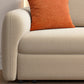 Foldable Light Brown Sofa Bed with Storage Sewn Pillow Back Sofa