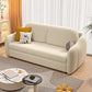 Beige Modern Slipcovered Sofa Bed Sloped Arm Sofa with Storage 57"L x 33.5"W x 33.5"H Clearhalo 'furn' 'furn_sofas' 'Furniture' 'Living Room Furniture' 'Sofa' 'sofas' 5822116