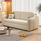 Beige Modern Slipcovered Sofa Bed Sloped Arm Sofa with Storage 81"L x 33.5"W x 33.5"H Clearhalo 'furn' 'furn_sofas' 'Furniture' 'Living Room Furniture' 'Sofa' 'sofas' 5822117