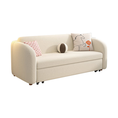 Eigentijdse beige bank bed smoking tuxedo armbank bed met 2 kussens