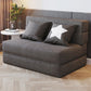 Contemporary Linen Armless Sofa Bed Slipcovered for Living Room