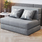 Contemporary Linen Armless Sofa Bed Slipcovered for Living Room