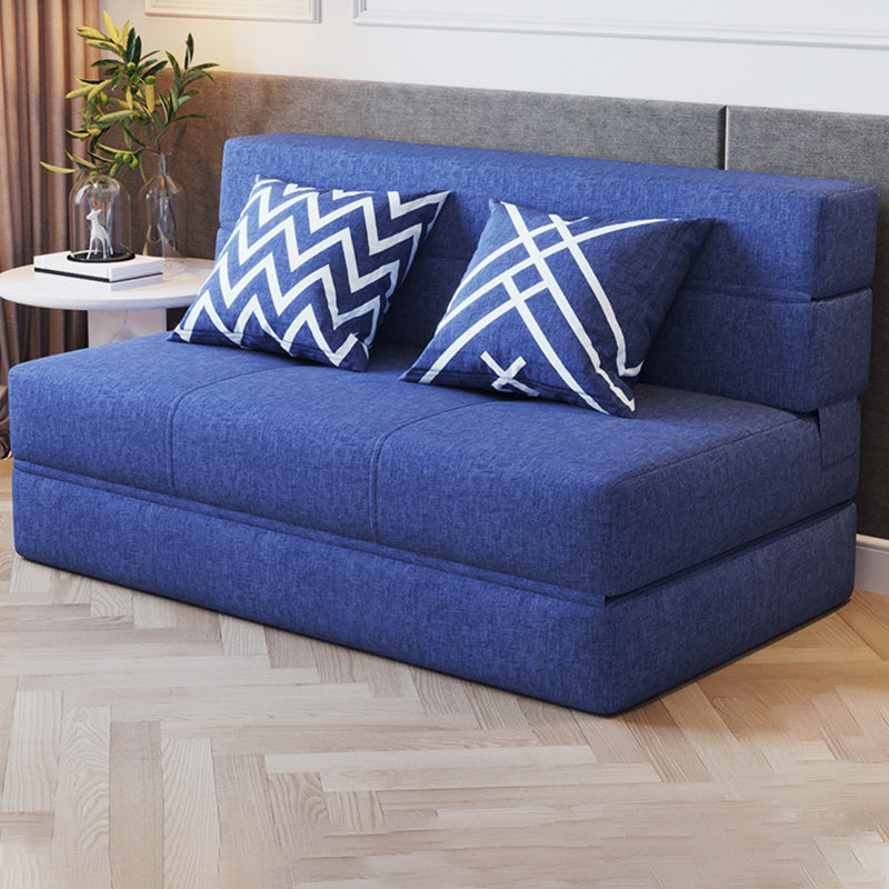 Contemporary Linen Armless Sofa Bed Slipcovered for Living Room