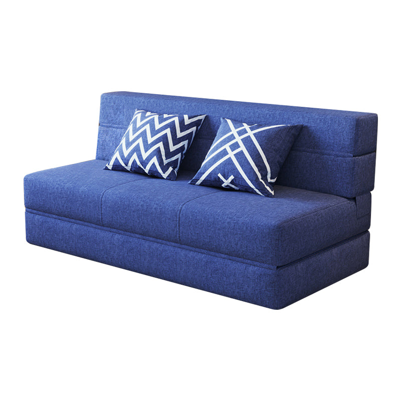 Contemporary Linen Armless Sofa Bed Slipcovered for Living Room