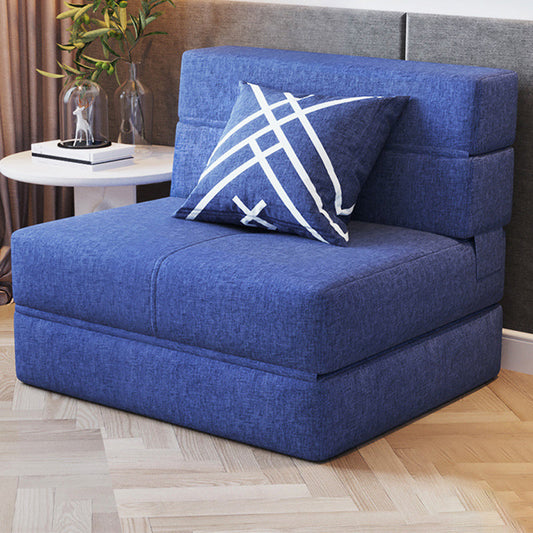 Contemporary Linen Armless Sofa Bed Slipcovered for Living Room 28.3"L x 29.5"W x 28.3"H Navy Blue