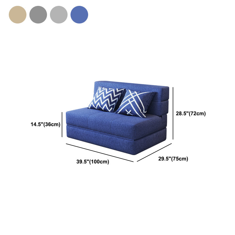 Contemporary Linen Armless Sofa Bed Slipcovered for Living Room