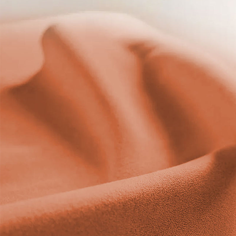 Ronde armbank bed met 2 kussens slipcovered bank in oranje