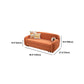 Ronde armbank bed met 2 kussens slipcovered bank in oranje