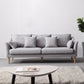 Modern Fabric Stationary Sofa 1/3-seat Flared Arm Sofa in Grey 83"L x 33.5"W x 27"H Down Clearhalo 'furn' 'furn_sofas' 'Furniture' 'Living Room Furniture' 'Sofa' 'sofas' 5822186