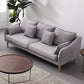 Modern Fabric Stationary Sofa 1/3-seat Flared Arm Sofa in Grey 83"L x 33.5"W x 27"H Sponge Clearhalo 'furn' 'furn_sofas' 'Furniture' 'Living Room Furniture' 'Sofa' 'sofas' 5822187