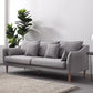 Modern Fabric Stationary Sofa 1/3-seat Flared Arm Sofa in Grey Clearhalo 'furn' 'furn_sofas' 'Furniture' 'Living Room Furniture' 'Sofa' 'sofas' 5822189