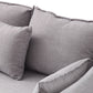Modern Fabric Stationary Sofa 1/3-seat Flared Arm Sofa in Grey Clearhalo 'furn' 'furn_sofas' 'Furniture' 'Living Room Furniture' 'Sofa' 'sofas' 5822193