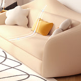 Faux Leather Sofa 37.40" W Convertible Sofa Bed in White for Living Room Clearhalo 'furn' 'furn_sofas' 'Furniture' 'Living Room Furniture' 'Sofa' 'sofas' 5822262