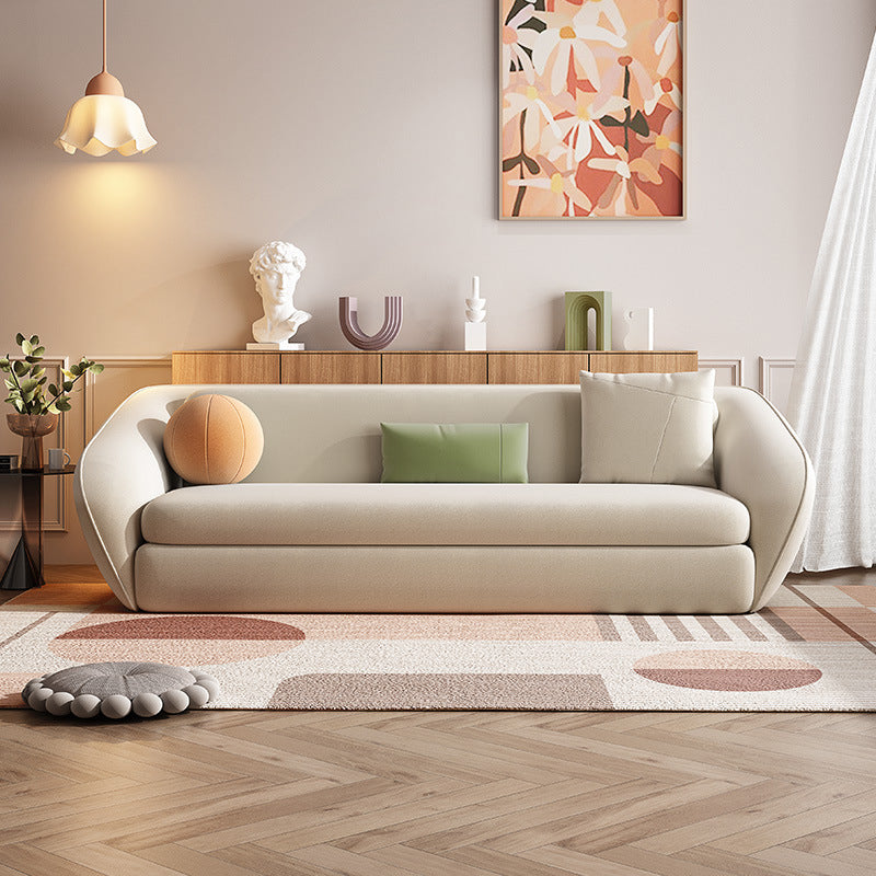 64.96 "l Lederen bank wit cabriolebeerbed met strakke achterkant