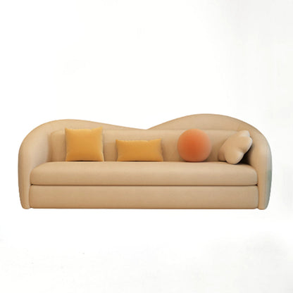 Divano convertibile divano in fico in pelle con braccio inclinato in bianco