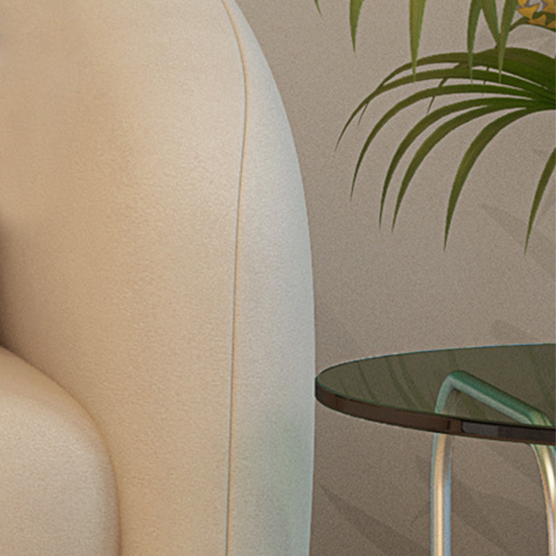 Divano convertibile divano in fico in pelle con braccio inclinato in bianco