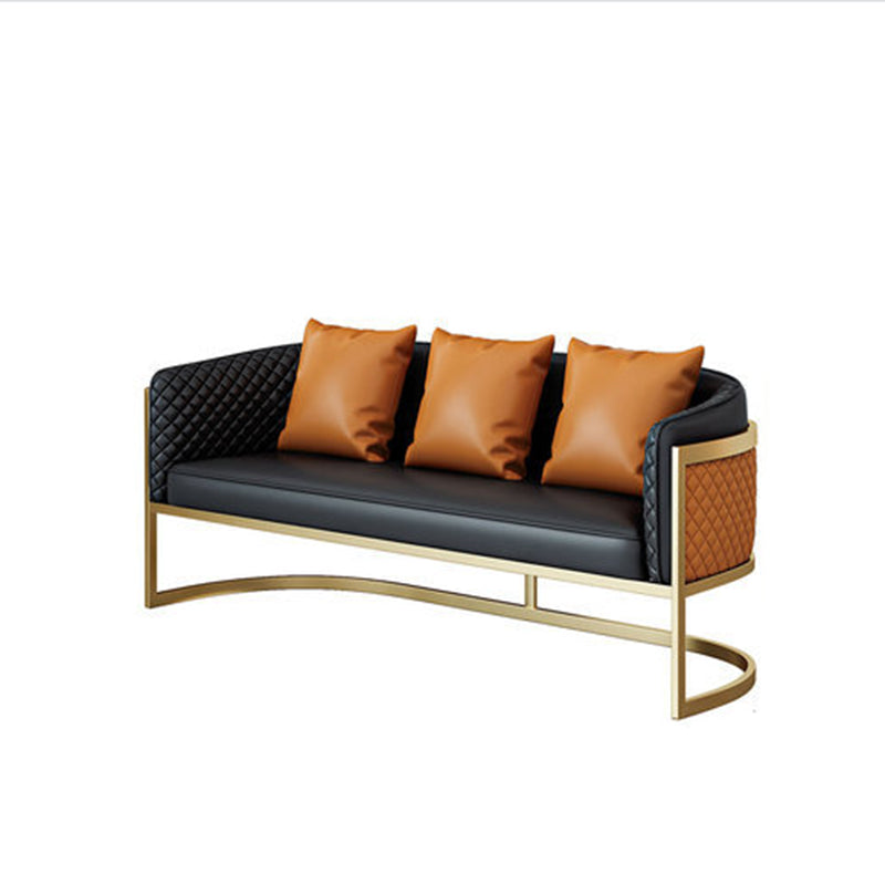 Divano in pelle finta divano a braccio di smoking moderno con acqua stretta resistente