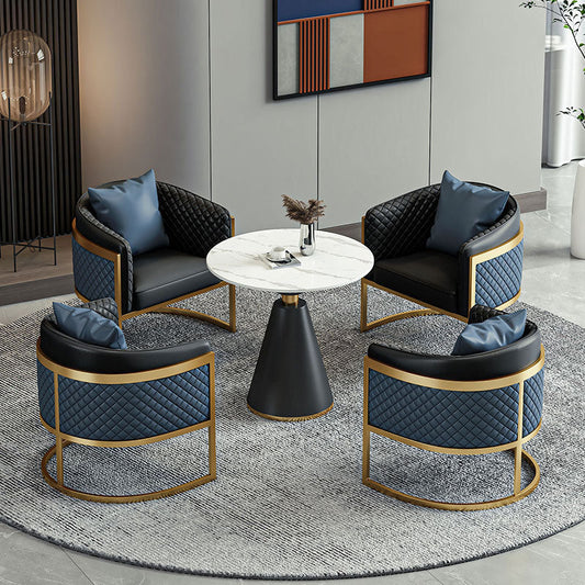 Faux lederen bank moderne smokingarm bank met strakke rugwaterbestendig