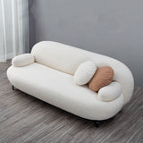 Pillow Top Arm Sofa Modern Wool 29.9-Inch High Sofa in White