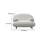Pillow Top Arm Sofa Modern Wool 29.9-Inch High Sofa in White