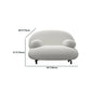 Pillow Top Arm Sofa Modern Wool 29.9-Inch High Sofa in White