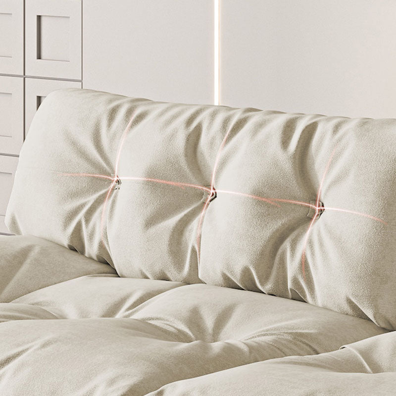 Modern de almohada cosida de almohada en sofá resistente a la mancha beige/naranja