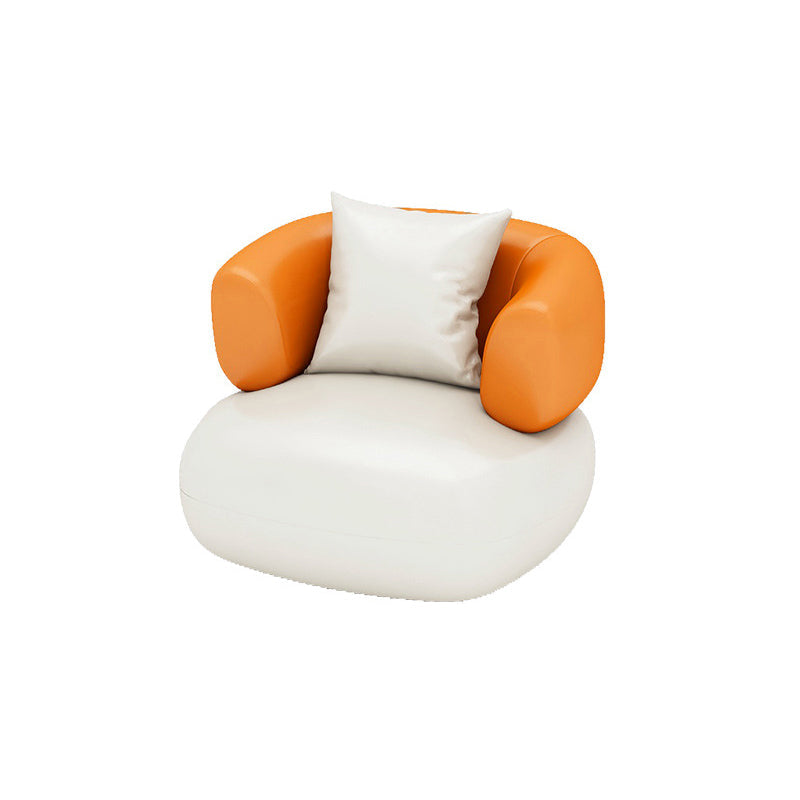 Faux leer gebogen bank moderne hellende armbank voor woonkamer