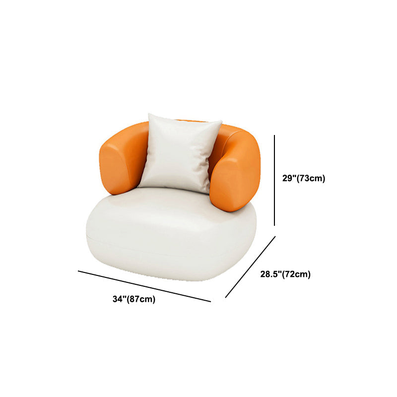 Faux leer gebogen bank moderne hellende armbank voor woonkamer