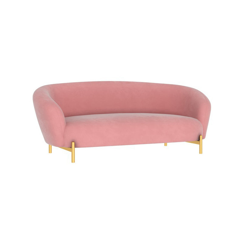 Velvet Tuxedo Arm 29.52" Wide Contemporary Sofa for Living Room