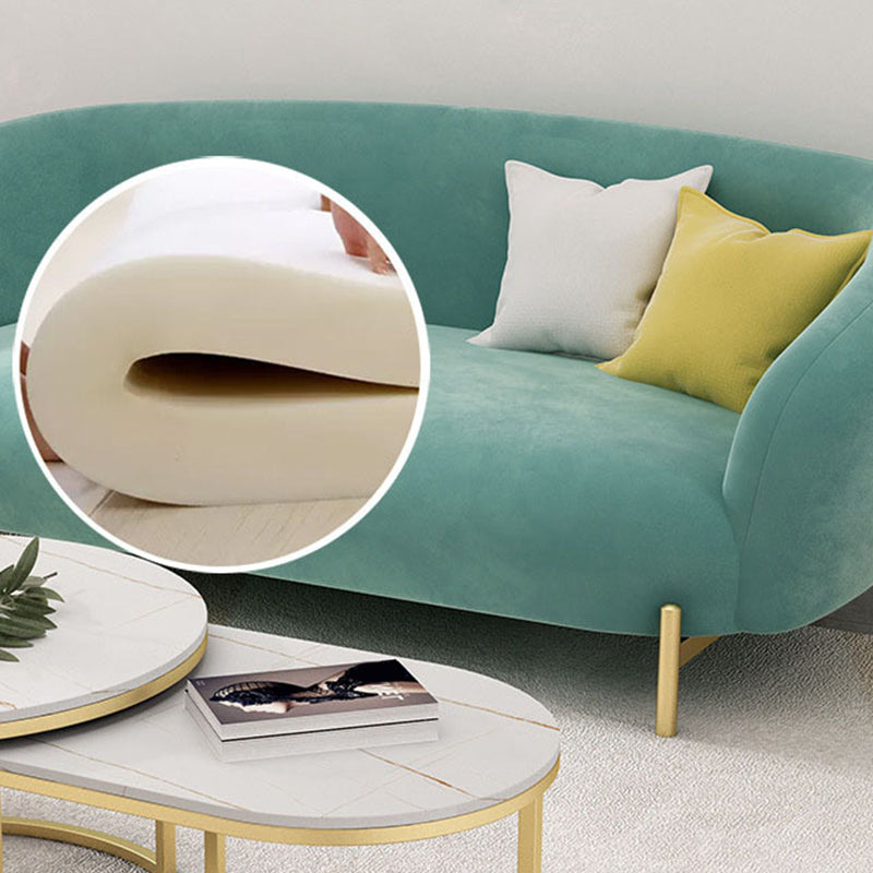 Velvet Tuxedo Arm 29.52" Wide Contemporary Sofa for Living Room