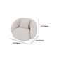 White Wool Curved Sofa Modern Armless Sofa with Tight Back for Living Room