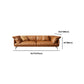 Pillow Top Arm Sofa Modern Faux Leather Cushions Sofa in Orange Clearhalo 'furn' 'furn_sofas' 'Furniture' 'Living Room Furniture' 'Sofa' 'sofas' 5822626
