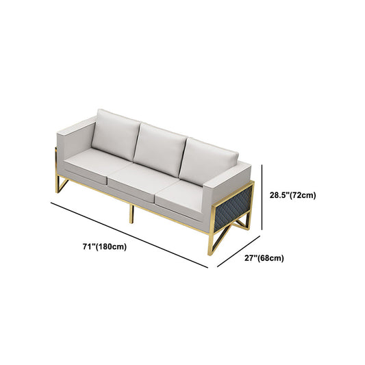 Echter Ledertuxedo Armsofa 26.77 "breites modernes Standardsofa