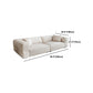 White Wool Tuxedo Arm Sofa 42.51" Wide Contemporary Standard Sofa