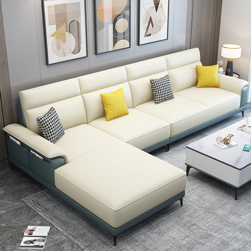 Presentatore sezionale con cuscino posteriore e braccio top per cuscino per il roo vivente