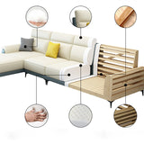 Storage Sectional with Cushion Back and Pillow Top Arm for Living Roo