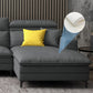 Linen Contemporary Cushions Sofa & Chaise Cushion Back Square Arm Sofa Clearhalo 'furn' 'furn_sectionals' 'Furniture' 'Living Room Furniture' 'Sectionals' 5822849