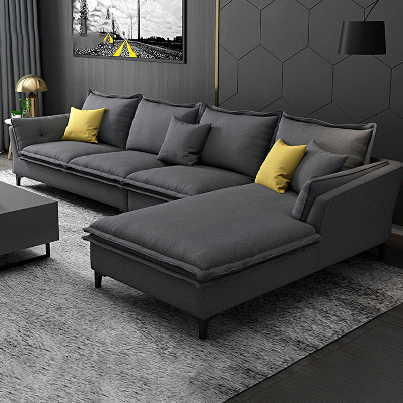 126,38 pollici. Sezionali in pelle finta del braccio top cuscino con cuscini posteriori