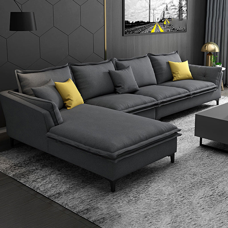 126,38 pollici. Sezionali in pelle finta del braccio top cuscino con cuscini posteriori