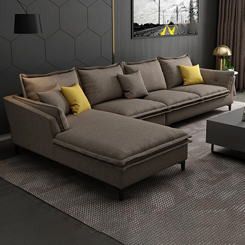 126,38 pollici. Sezionali in pelle finta del braccio top cuscino con cuscini posteriori