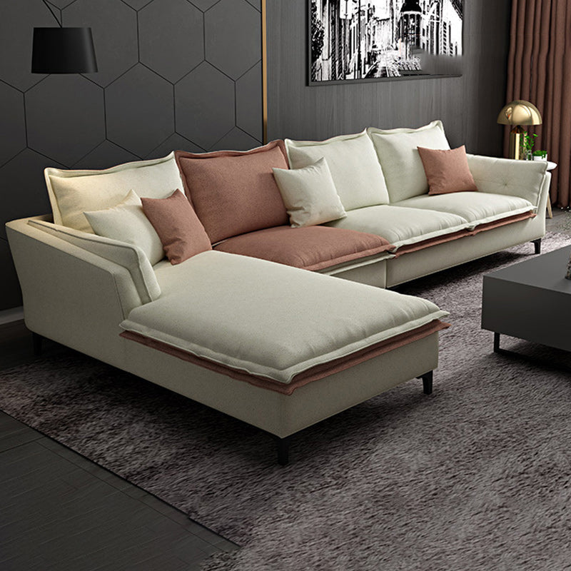 126,38 pollici. Sezionali in pelle finta del braccio top cuscino con cuscini posteriori